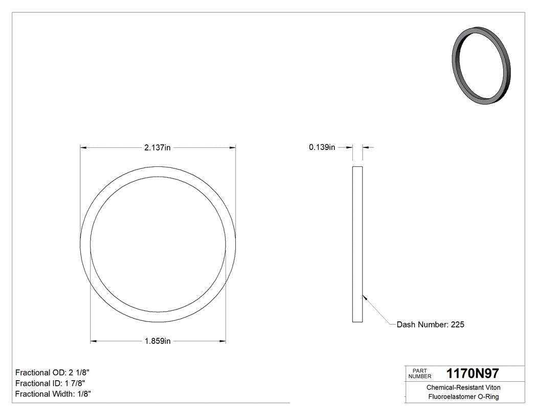 Technical drawing - 1170N97